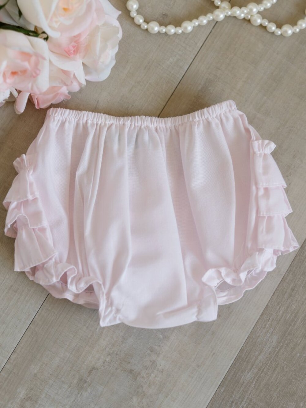 AVAILABLE TO BUNDLE ONLY Pink Diaper Cover Bloomer Ruffled Back Feltman Brothers